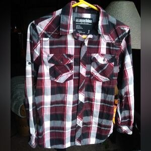 Machine Boys Red Plaid Shirt